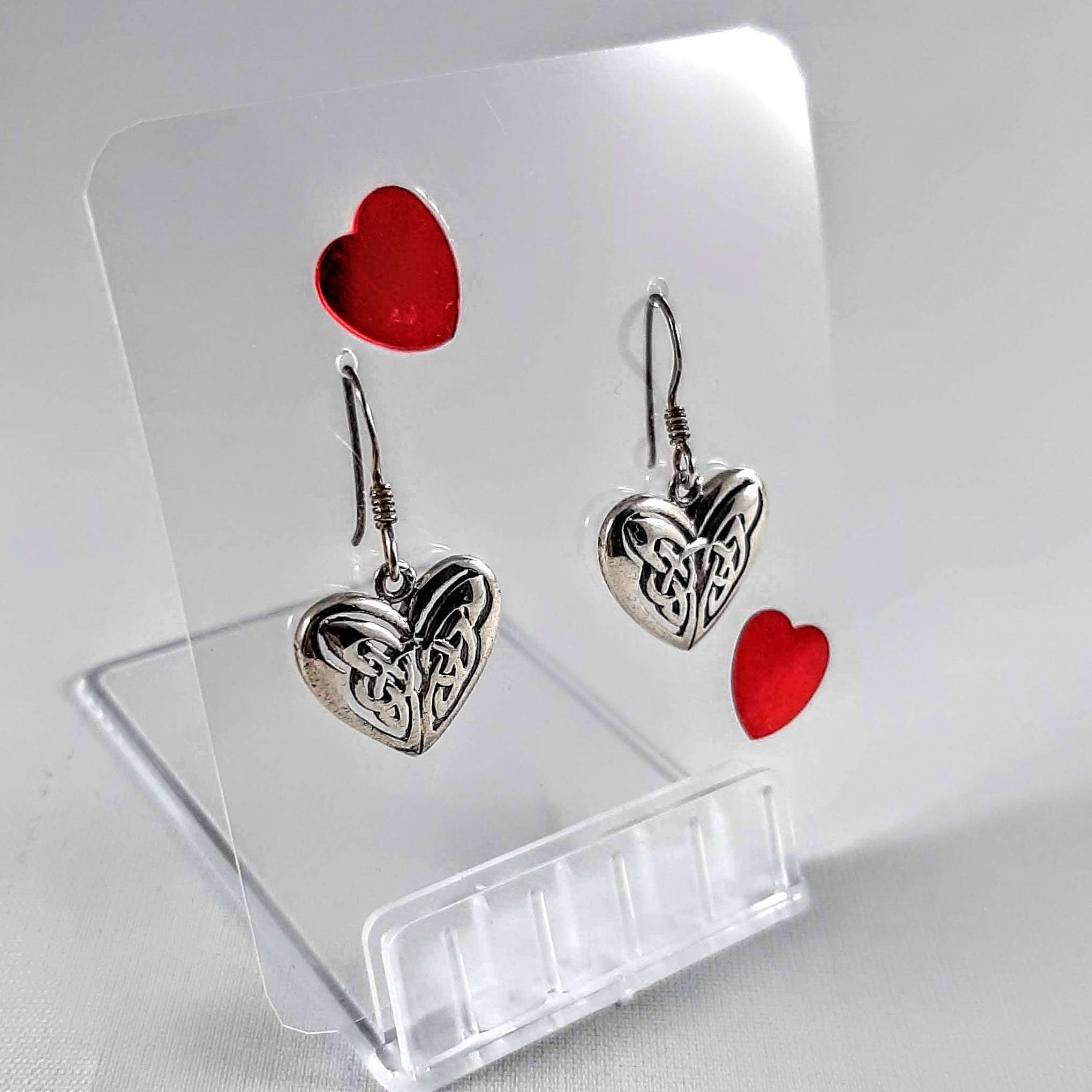Have a Heart Sterling Silver Celtic heart Drop Earrings