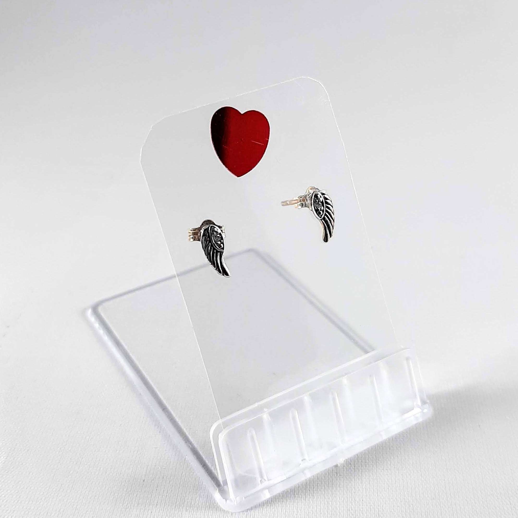 Organics Collection Sterling Silver Small Angel Wing Stud Earrings