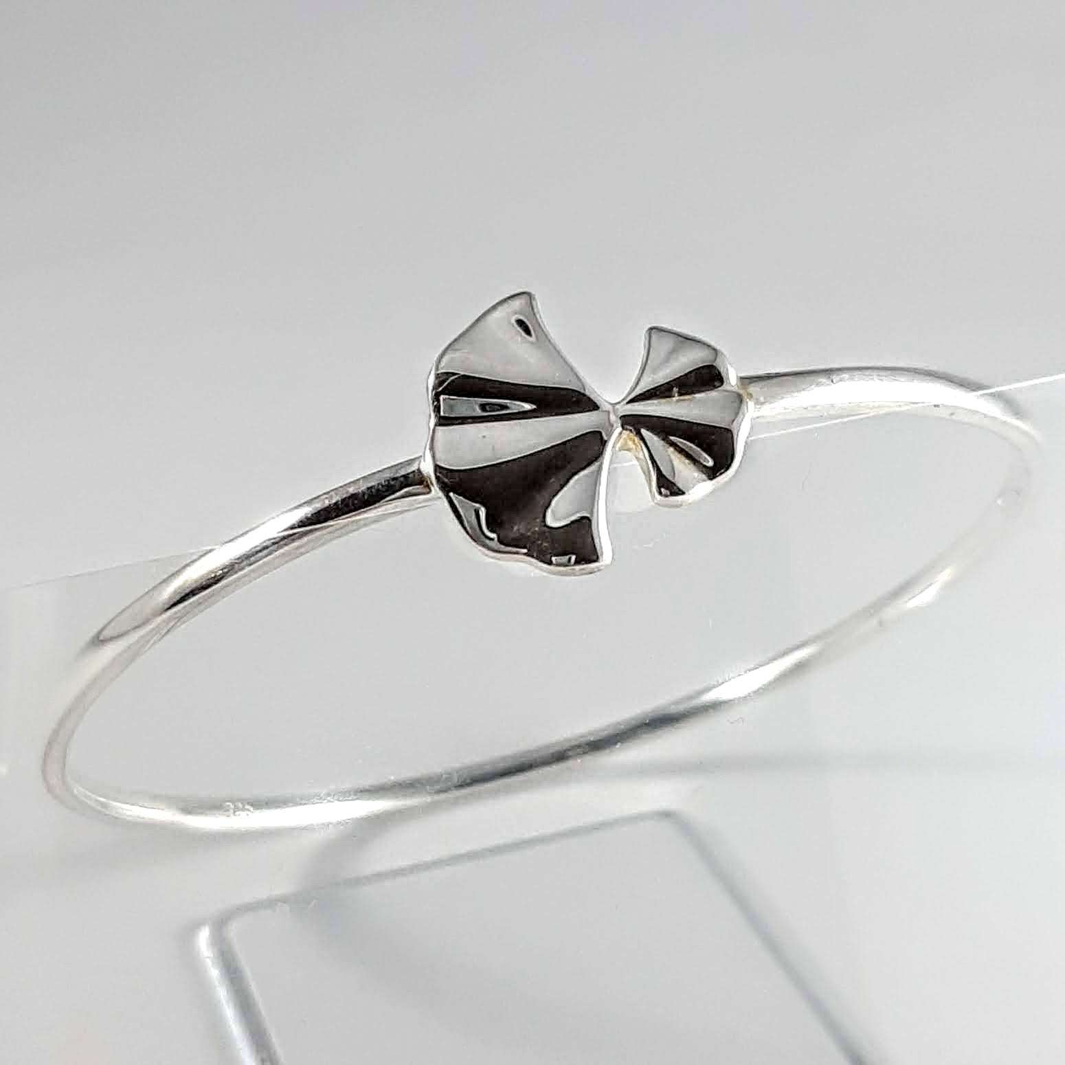Organics Collection Sterling Silver Ripple Bangle