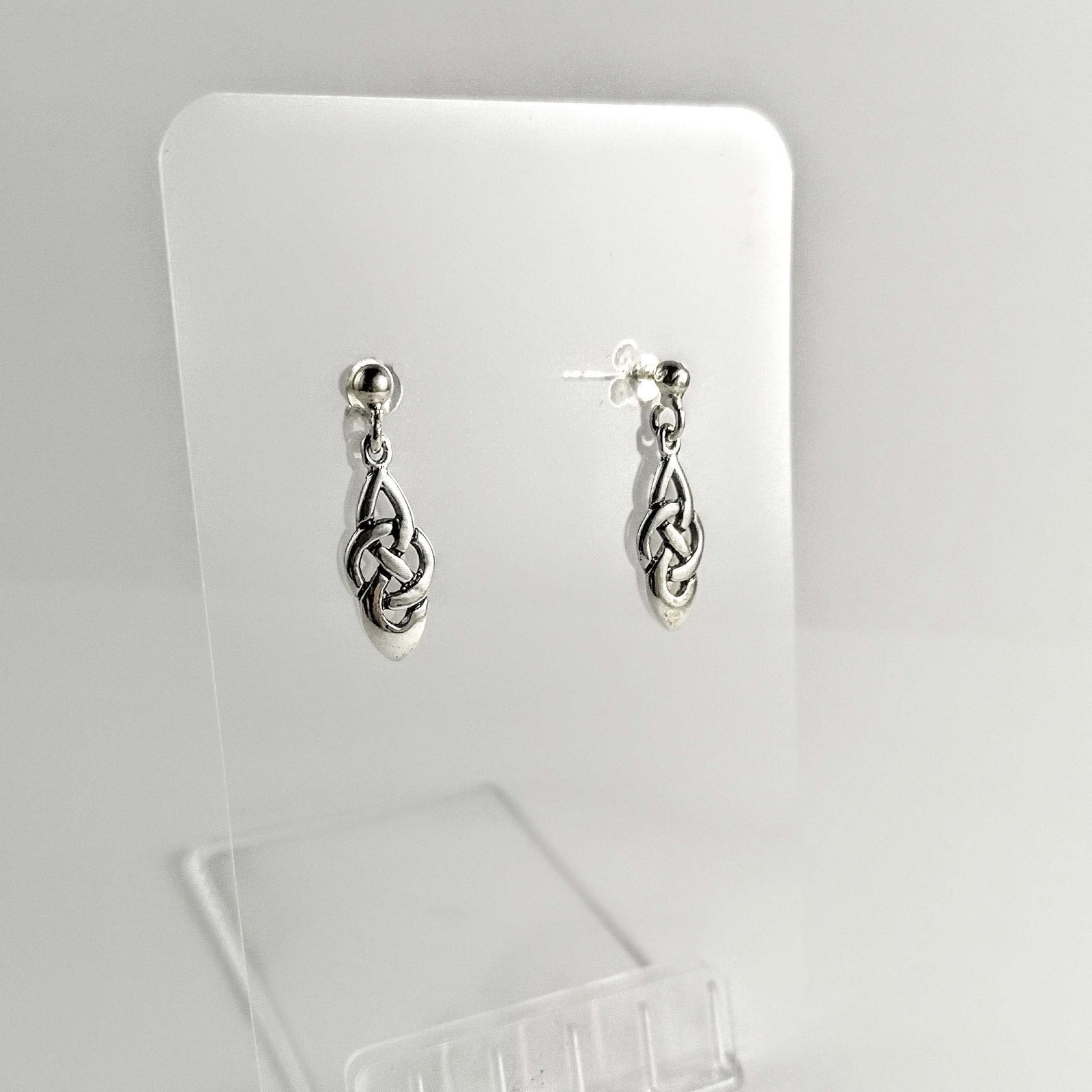 Celtic Origins Sterling Silver Celtic Weave Drop Earrings