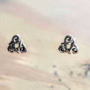 Newgrange Tiny Triskele Stud Earrings