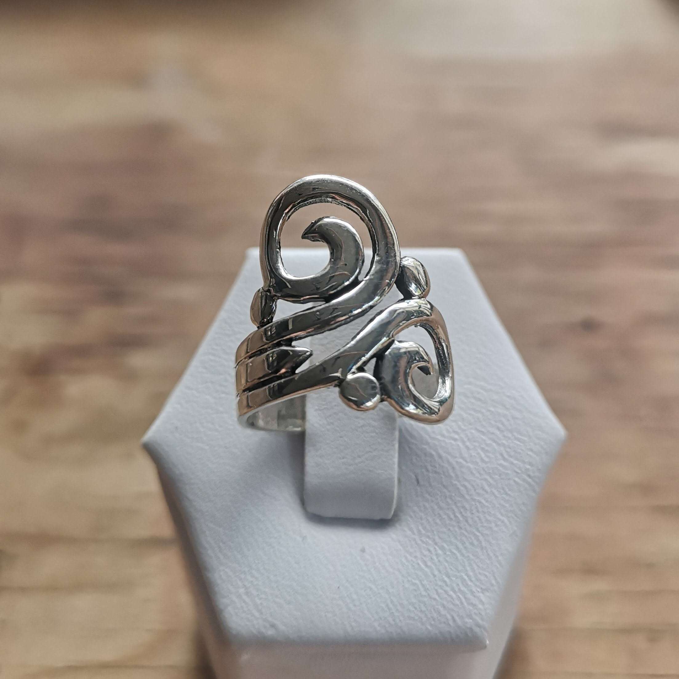 Ring Collection Sterling Silver Decorative Spiral Ring