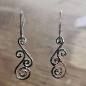 Newgrange Spiral Drop Earrings