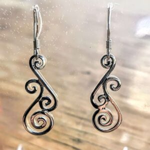 Newgrange Spiral Drop Earrings