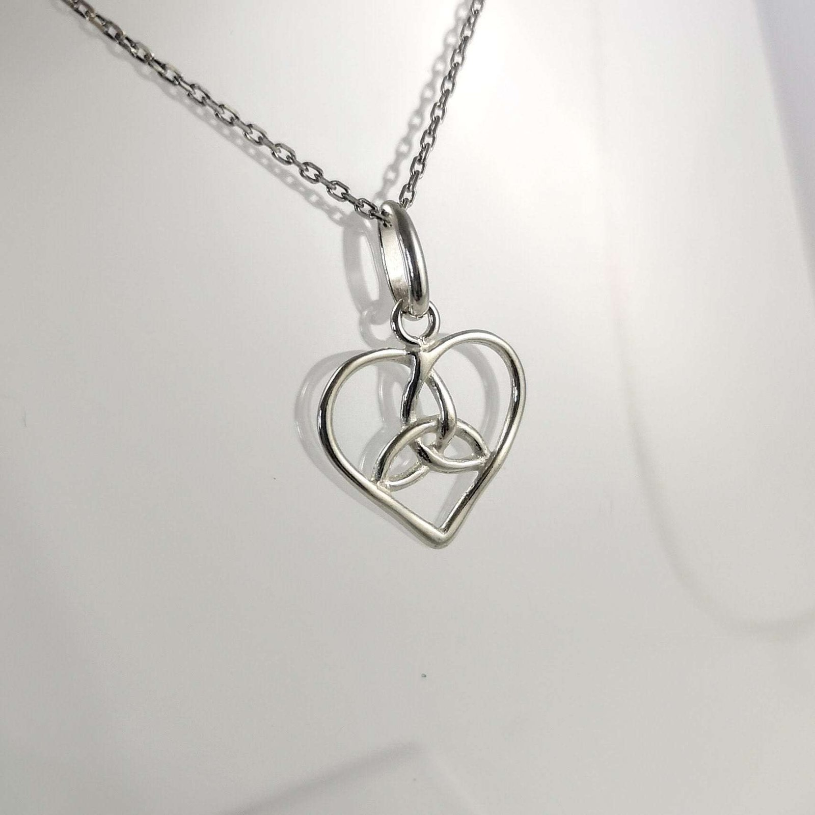 Have a Heart Sterling Silver Heart & Trinity Knot Pendant