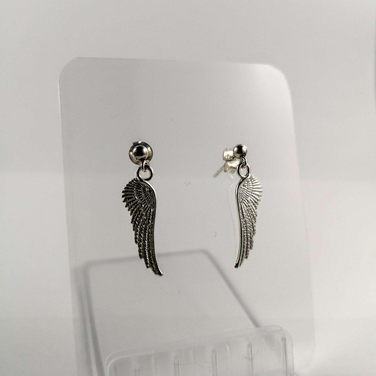 Organics Collection Sterling Silver Angel Wing Drop Earrings
