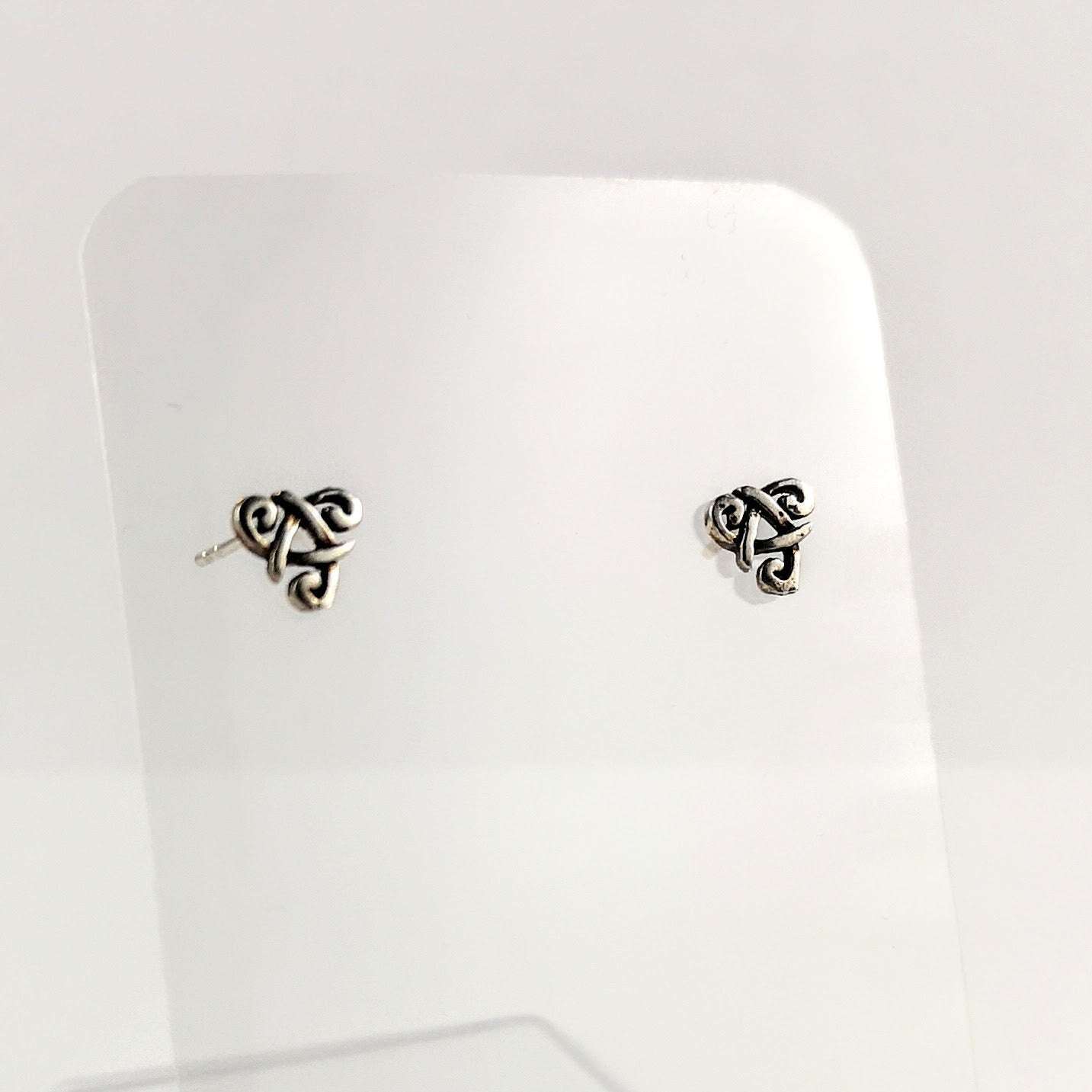 Newgrange Tiny Triskele Stud Earrings
