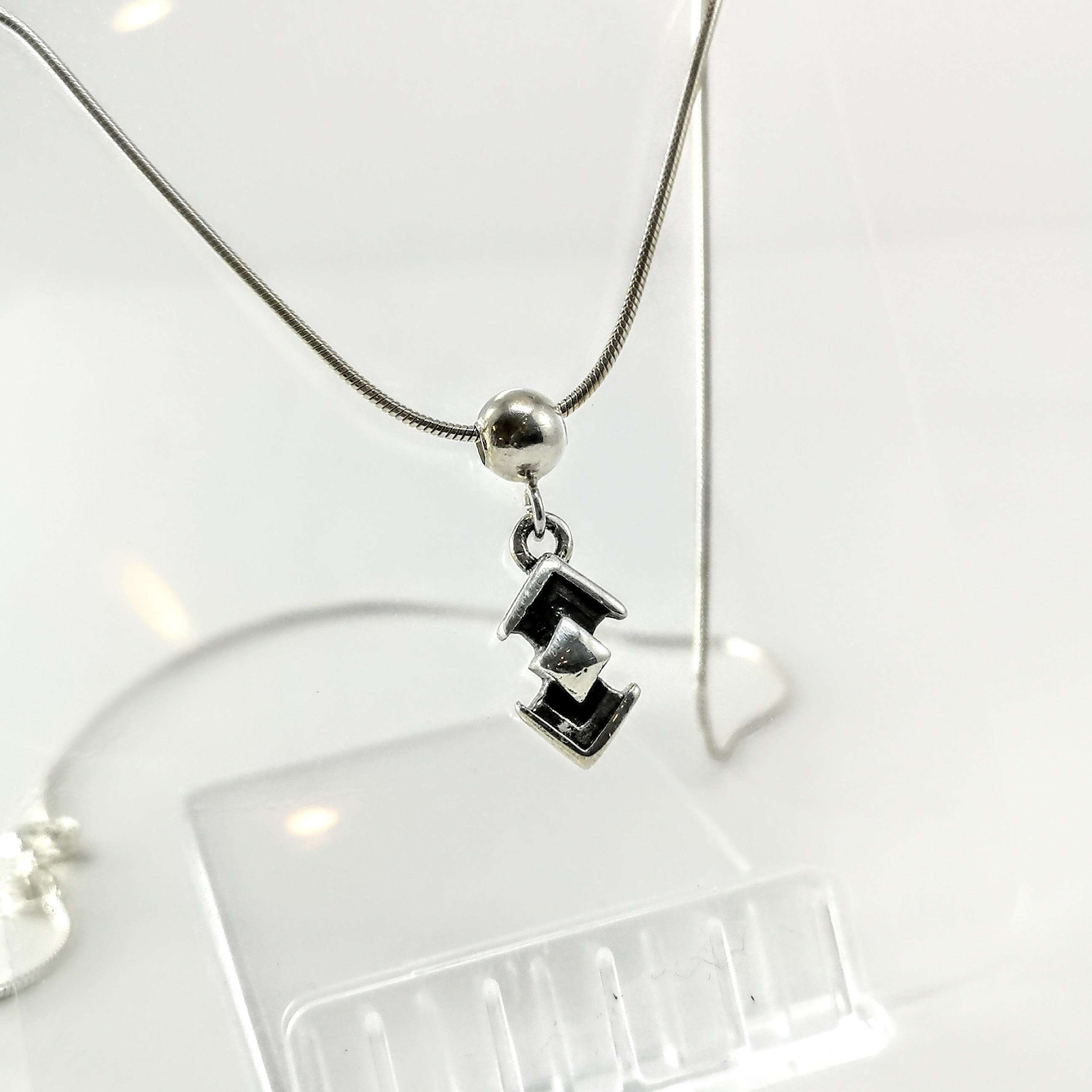 Endearing Sterling Silver Pendant with Oxidised Finish