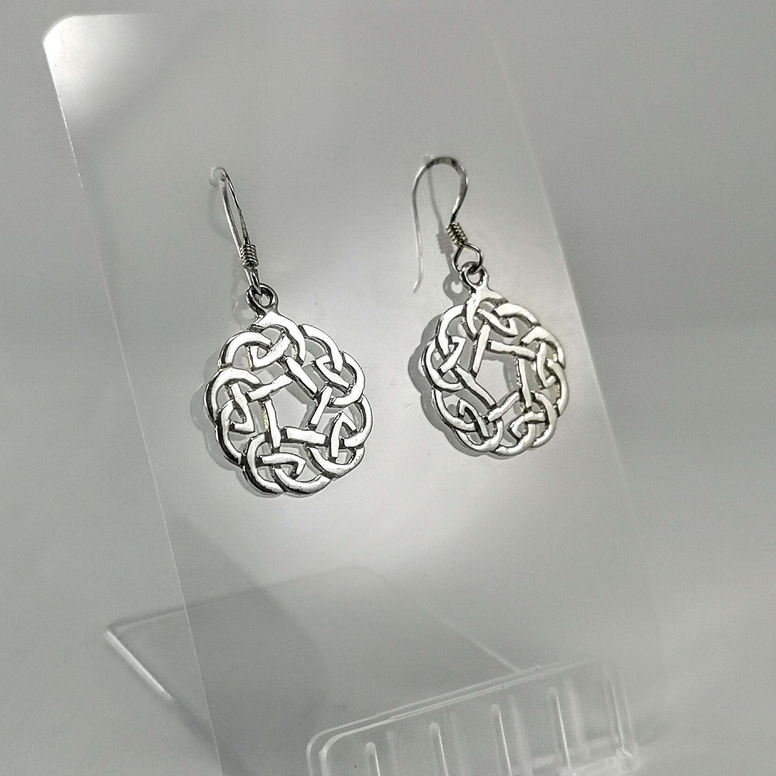 Celtic Origins Sterling Silver Celtic Weave Drop Earrings