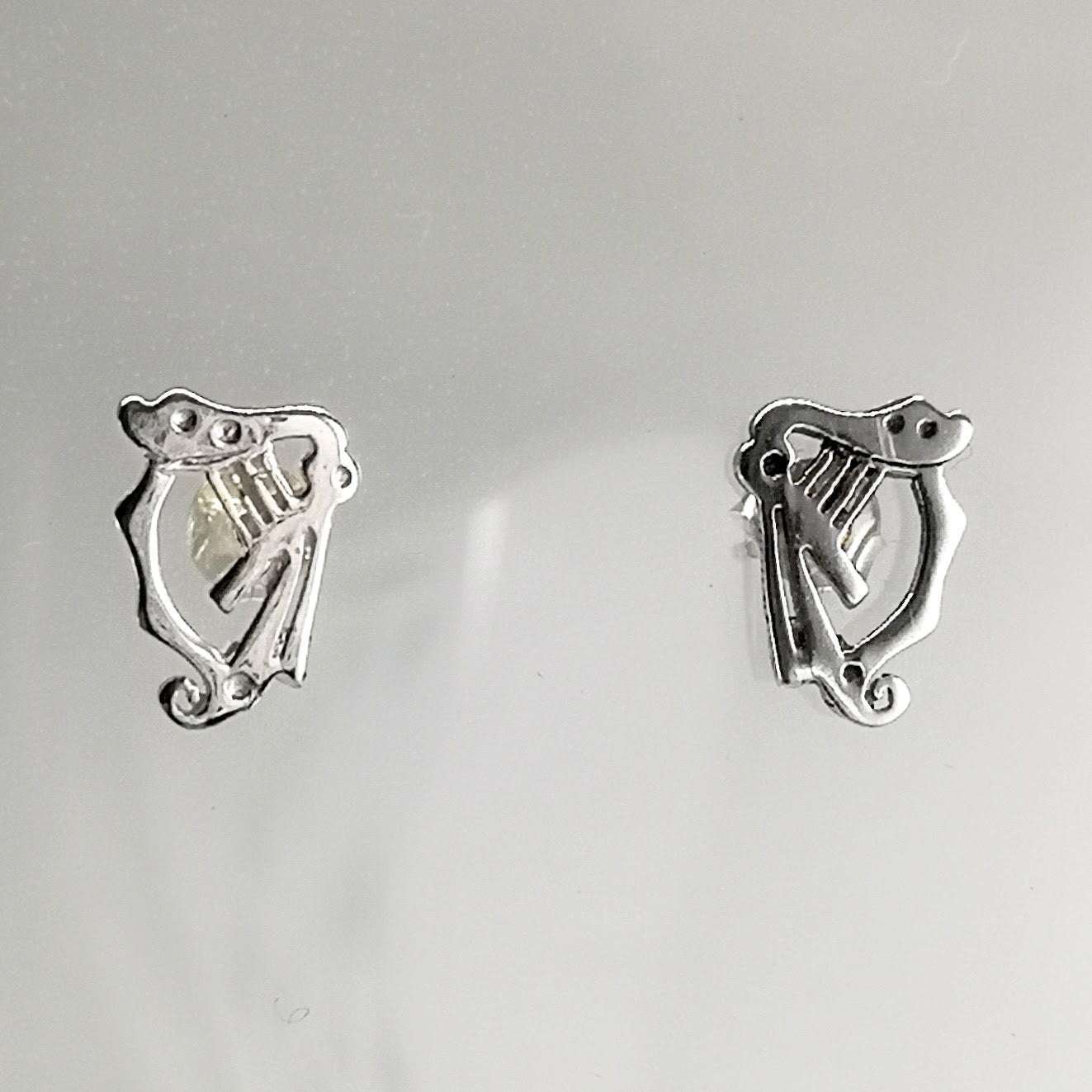 Traditional Collection Sterling Silver Small Harp Earrings