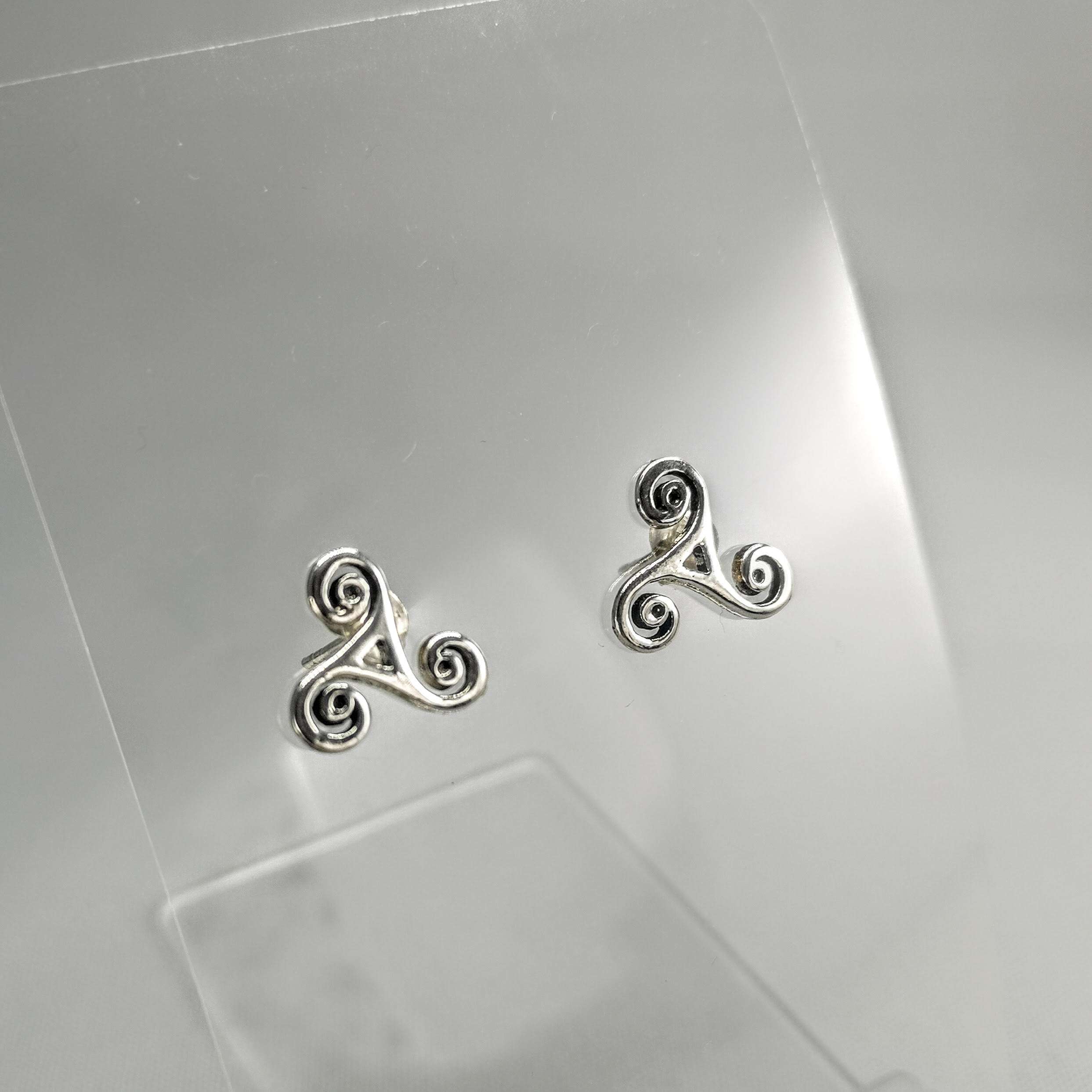 Newgrange Sterling SilverTriskele Stud Earrings