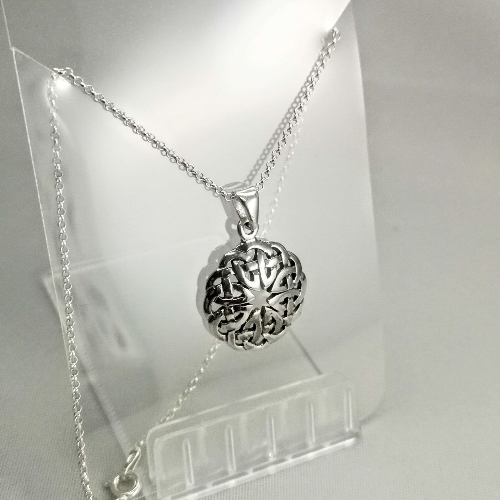 Celtic Origins Sterling Silver Circular Celtic Weave Pendant